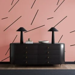 Bang Dem Sticks© Wallpaper In Mauve 16 Bang Dem Sticks© Wallpaper In Mauve -Drop It Modern Sales bangdemsticksmauverender03