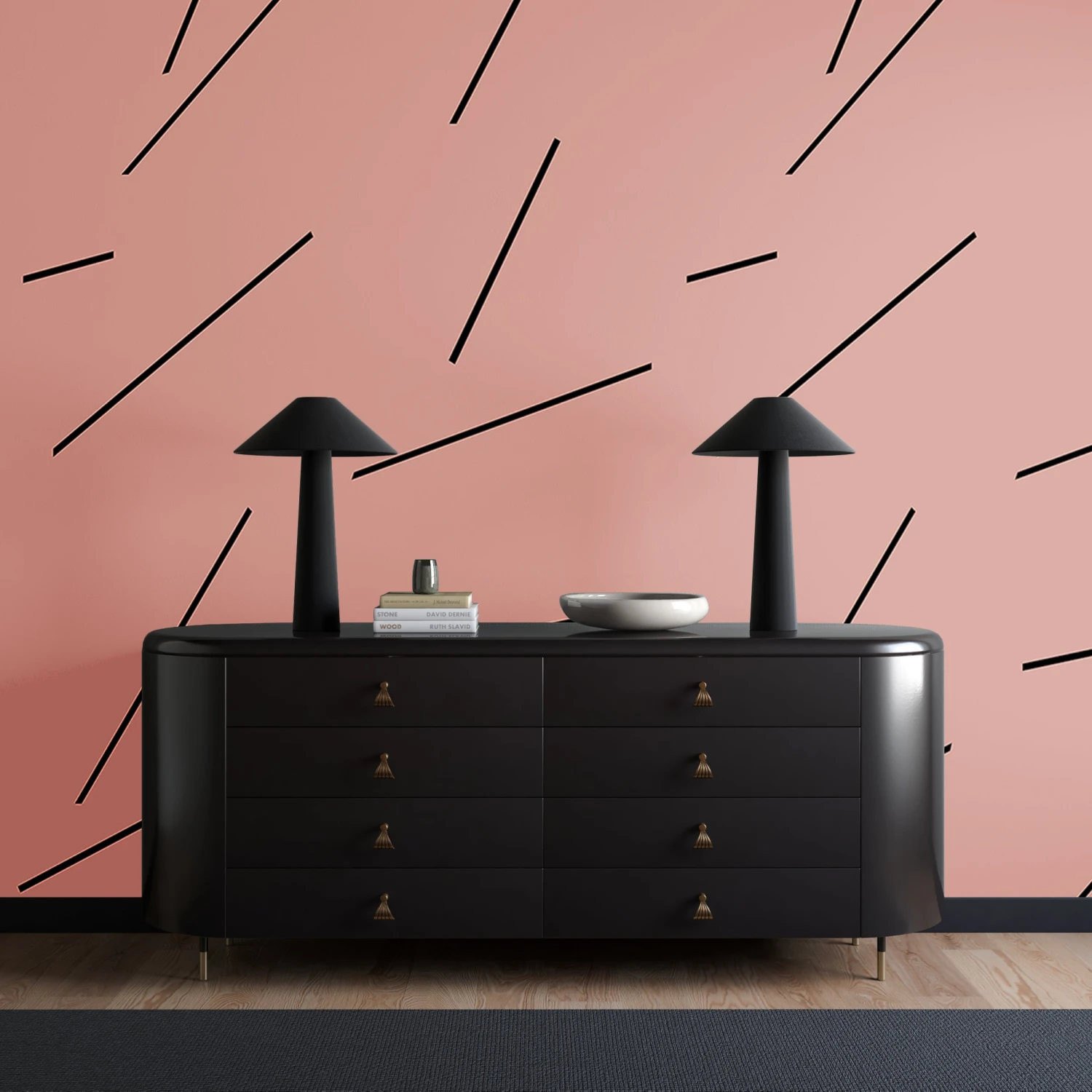 Bang Dem Sticks© Wallpaper In Mauve 7 Bang Dem Sticks© Wallpaper In Mauve - Image 7