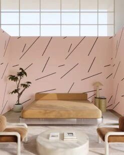 Bang Dem Sticks© Wallpaper In Mauve 17 Bang Dem Sticks© Wallpaper In Mauve -Drop It Modern Sales bangdemsticksmauverender04