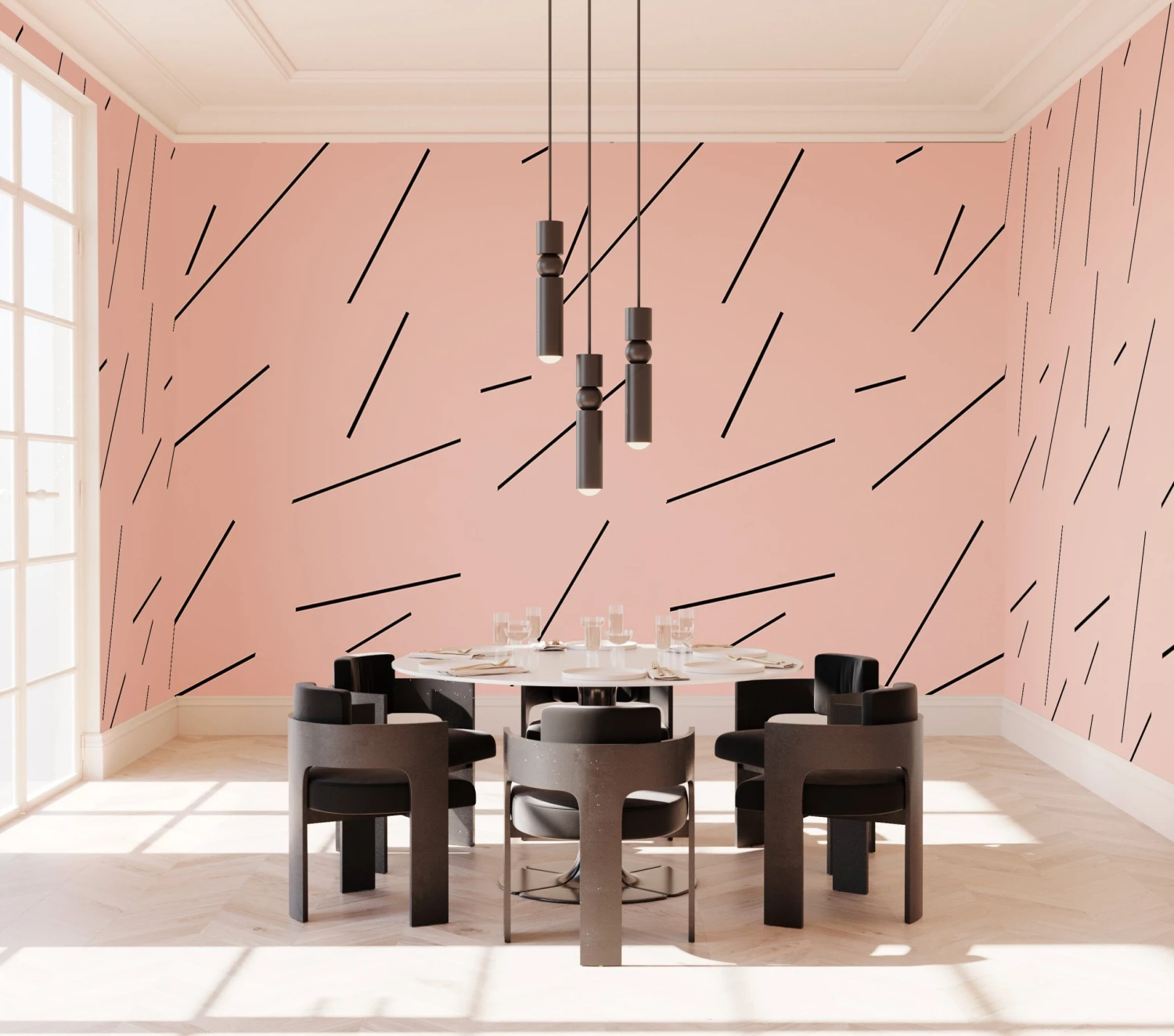 Bang Dem Sticks© Wallpaper In Mauve 5 Bang Dem Sticks© Wallpaper In Mauve - Image 5