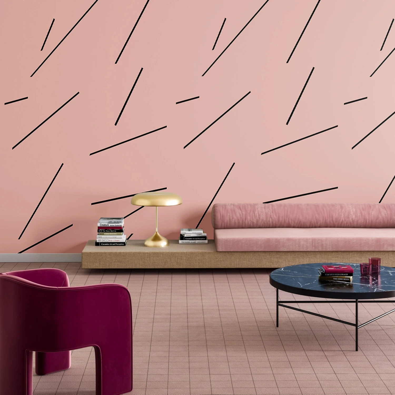 Bang Dem Sticks© Wallpaper In Mauve 6 Bang Dem Sticks© Wallpaper In Mauve - Image 6