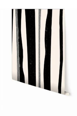 Longitude© Mural Wallpaper In Black + Cremé