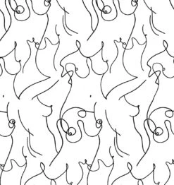 Bosom© Wallpaper In Black + White -Drop It Modern Sales bosom BW file