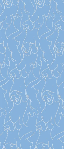 Bosom© Wallpaper In Bluet -Drop It Modern Sales bosom bluet diy52