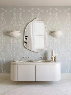 Side Saddle© Wallpaper In Sky Grey 8 Side Saddle© Wallpaper In Sky Grey -Drop It Modern Sales c SkyGrey Final