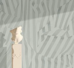 Carnival© Mural Wallpaper In Grey -Drop It Modern Sales carnival grey renderingcrop