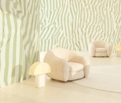 Carnival© Mural Wallpaper In Kiwi -Drop It Modern Sales carnival kiwi renderingcrop