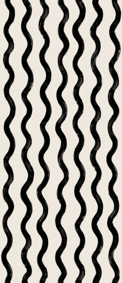 Cassette© Wallpaper In Black + Cremé -Drop It Modern Sales cassette black creme diy52