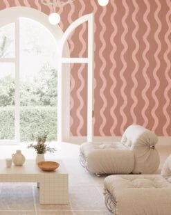 Cassette© Wallpaper In Cactus Blossom -Drop It Modern Sales cassette cactus blossom crop a