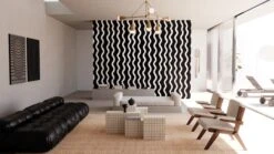 Cassette© Wallpaper In Charcoal Black -Drop It Modern Sales cassette charcoal black rendering