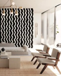 Cassette© Wallpaper In Charcoal Black -Drop It Modern Sales cassette charcoalblack rendering crop a