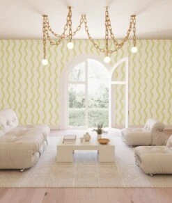 Cassette© Wallpaper In Kiwi -Drop It Modern Sales cassette kiwi rendering