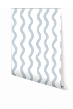 Cassette© Wallpaper In Pale Blue