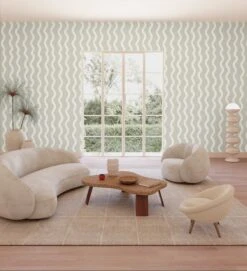 Cassette© Wallpaper In Soapstone -Drop It Modern Sales cassette soapstone rendering