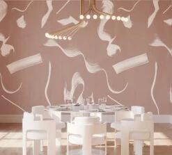 Cavatelli© Wallpaper In Terracotta -Drop It Modern Sales cavatelli terracotta renderingcrop