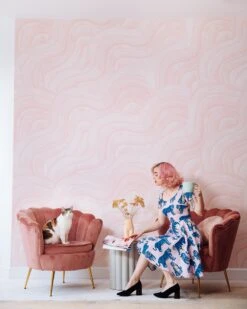 Sediment #2© Wallpaper In Blush -Drop It Modern Sales champagneunicorns selfportratisathome26094