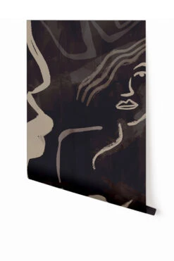 Famke© Mural Wallpaper In Charcoal