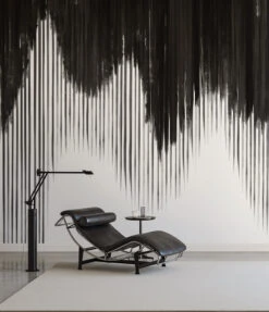Wavelength© Mural Wallpaper In Charcoal -Drop It Modern Sales charcoal wavelength1webcrop