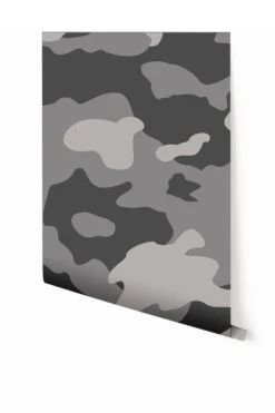 Camo© Wallpaper In Charcoal