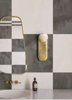 Checkmate© Wallpaper In Black + Creme -Drop It Modern Sales checkmate black creme renderingcrop