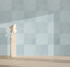 Checkmate© Wallpaper In Blue -Drop It Modern Sales checkmate blue rendering