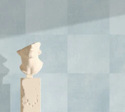 Checkmate© Wallpaper In Blue -Drop It Modern Sales checkmate blue renderingcrop