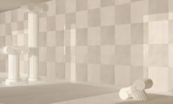 Checkmate© Wallpaper In Bone -Drop It Modern Sales checkmate bone rendering