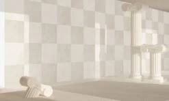 Checkmate© Wallpaper In Milk -Drop It Modern Sales checkmate milk rendering