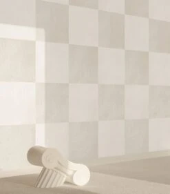 Checkmate© Wallpaper In Milk -Drop It Modern Sales checkmate milk renderingcrop