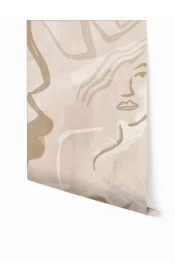 Famke© Mural Wallpaper In Cremé