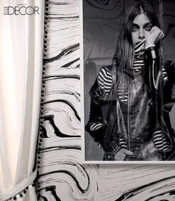 Crystalline© Wallpaper In Blush + Black + Grey -Drop It Modern Sales crystalline2