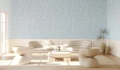 Crystalline© Wallpaper In Pale Blue -Drop It Modern Sales crystalline encore pale blue rendering