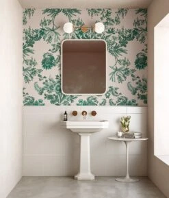 Delft© Mural Wallpaper In Green -Drop It Modern Sales delft greenedit