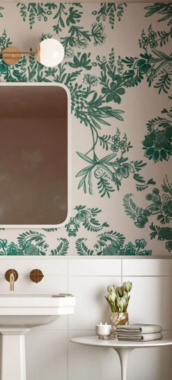 Delft© Mural Wallpaper In Green -Drop It Modern Sales delft greeneditcrop12