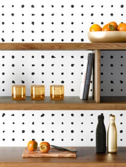 Dotted Line© Wallpaper In Black + White -Drop It Modern Sales dot to dot BWweb