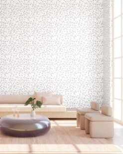 Dot To Dot© Wallpaper In Black + White -Drop It Modern Sales dot to dot black white rendering 2
