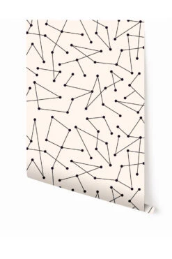 Dot To Dot© Wallpaper In Black + Cremé