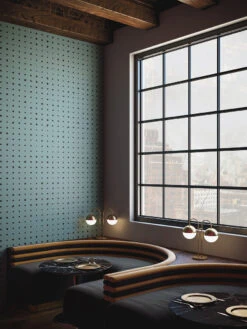 Dotted Line© Wallpaper In Teal -Drop It Modern Sales dotted line tealweb