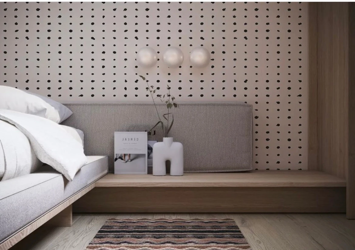 Dotted Line© Wallpaper In Black + Cremé 8 Dotted Line© Wallpaper In Black + Cremé - Image 8