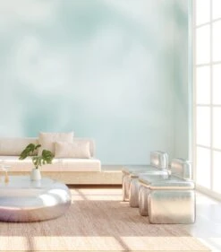 Encore© Mural Wallpaper In Seaglass -Drop It Modern Sales electricity seaglass renderingcrop