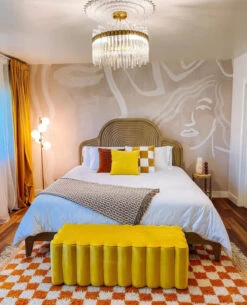 Famke© Mural Wallpaper In Sandstone -Drop It Modern Sales famke232