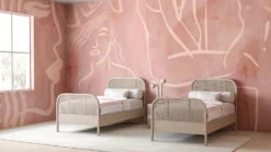 Famke© Mural Wallpaper In Mauve -Drop It Modern Sales famke mauve updatedweb
