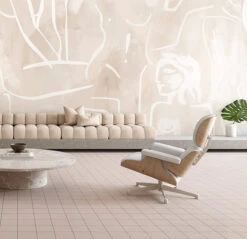 Famke© Mural Wallpaper In Sandstone -Drop It Modern Sales famke sandstone updated1webcrop