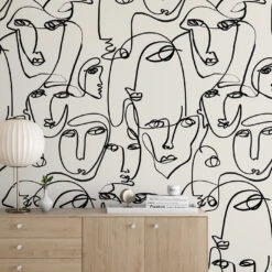 Femme© Wallpaper In Alabaster -Drop It Modern Sales femme alabaster rendering