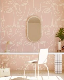 Femme© Wallpaper In Pink -Drop It Modern Sales femme pink rendering 2