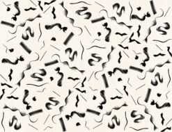 Fusilli© Wallpaper In Black + Creme -Drop It Modern Sales fucilli nude diyl