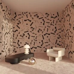 Fusilli© Wallpaper In Sahara -Drop It Modern Sales fucilli sahara rendering