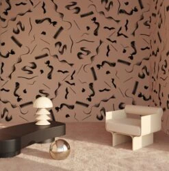 Fusilli© Wallpaper In Sahara -Drop It Modern Sales fucilli sahara rendering 2