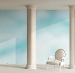 Galaxy© Mural Wallpaper In Bluebell -Drop It Modern Sales galaxy blueball renderingcrop