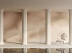 Galaxy© Mural Wallpaper In Fawn -Drop It Modern Sales galaxy fawn rendering